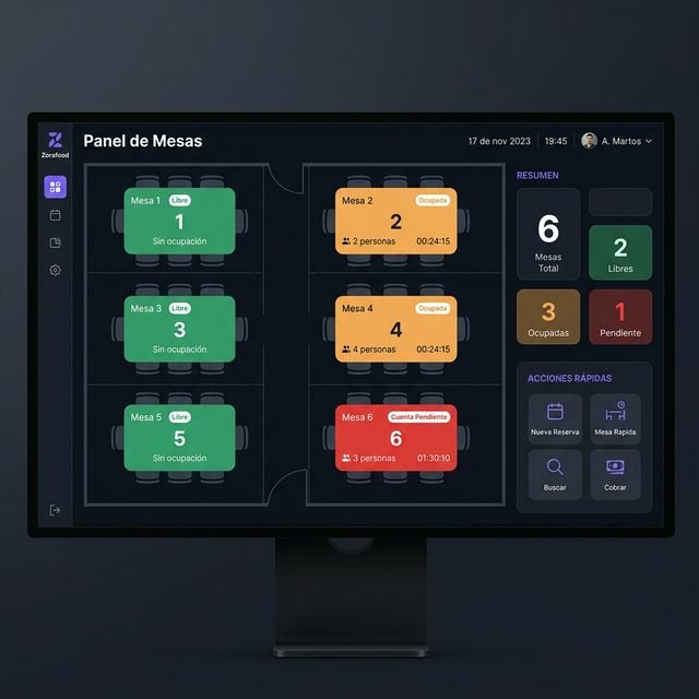 Mapa de mesas Zorafood